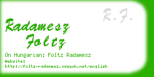 radamesz foltz business card